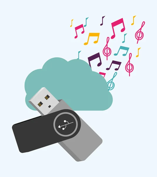 Design pen drive —  Vetores de Stock