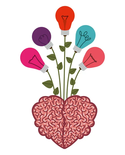 Konstrukce myšlení mozku — Stockový vektor