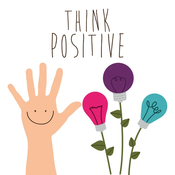 Think positive design — Stock Vector