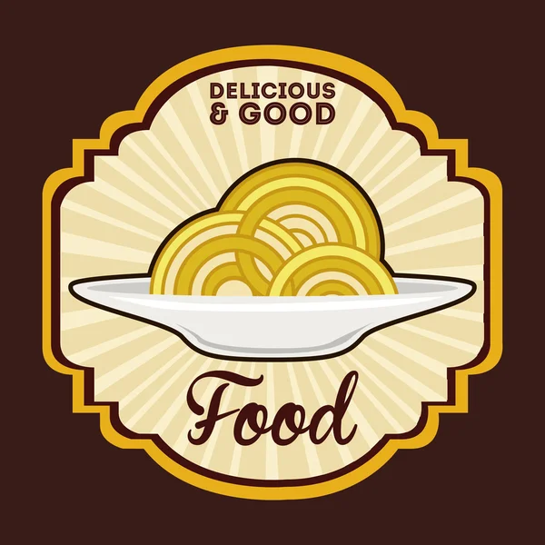 Delicious and good foodesign — Stock Vector