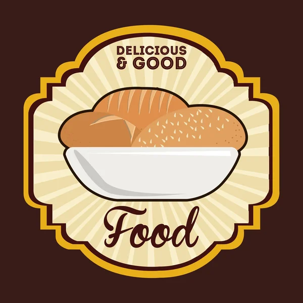 Delicious and good foodesign — Stock Vector