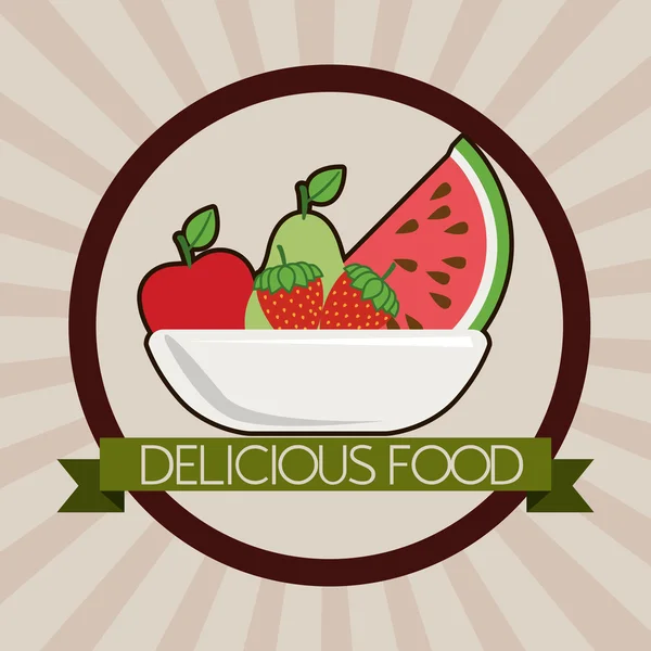 Delicious and good foodesign — Stock Vector