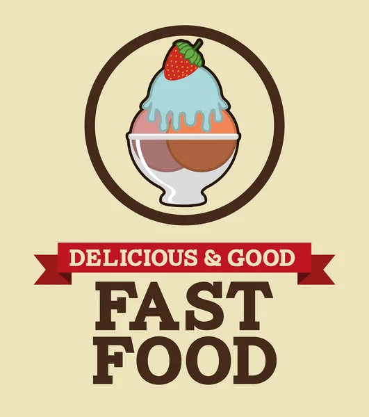 Delicious and good food design — Stock Vector