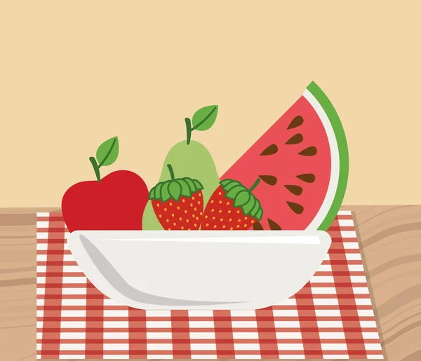 Delicioso y buen foodesign — Vector de stock