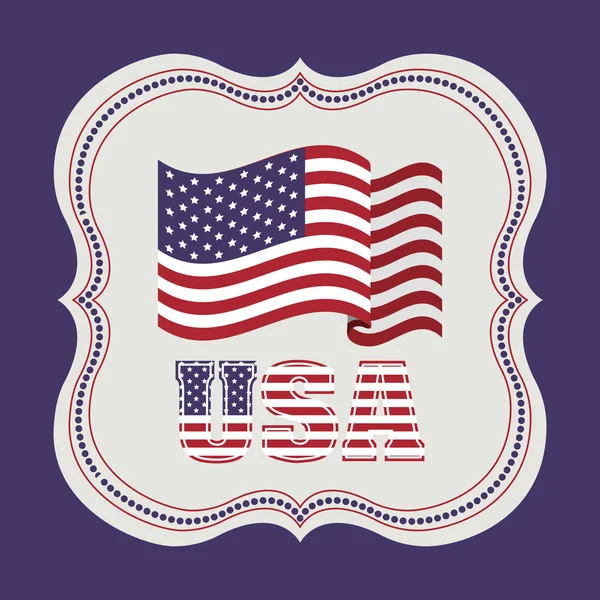 Usa emblematic seal design — Stock Vector