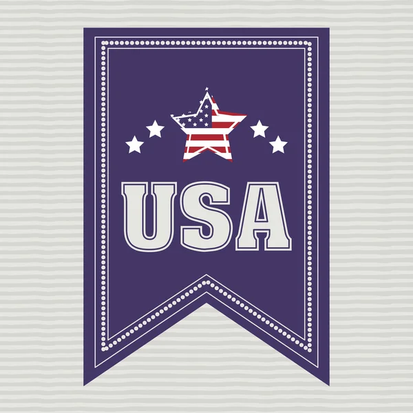Diseño de sello emblemático de USA — Vector de stock