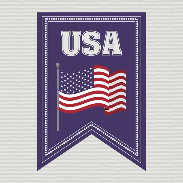 Diseño de sello emblemático de USA — Vector de stock