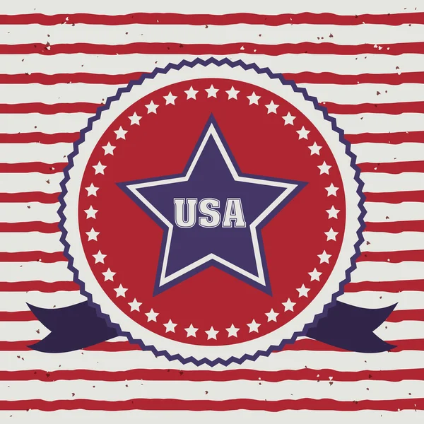 Diseño de sello emblemático de USA — Vector de stock