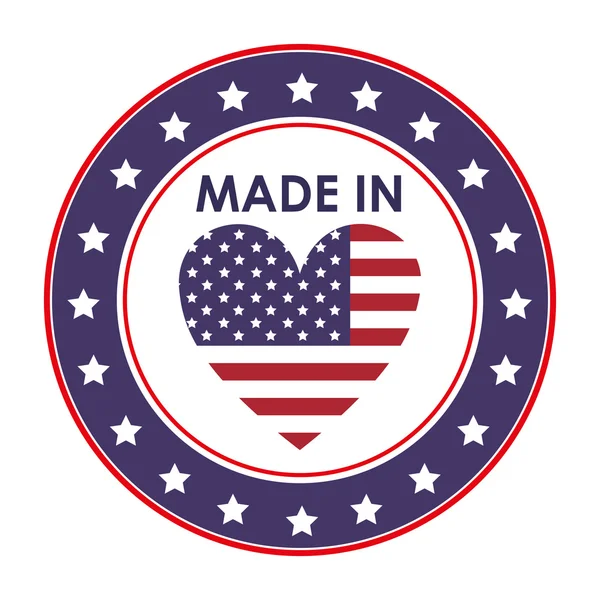 EUA design de selo emblemático — Vetor de Stock