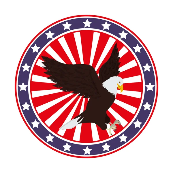 Usa emblematic seal design — Stock Vector