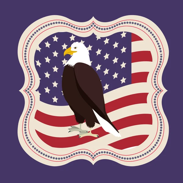 Diseño de sello emblemático de USA — Vector de stock