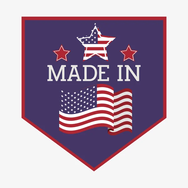 Diseño de sello emblemático de USA — Vector de stock