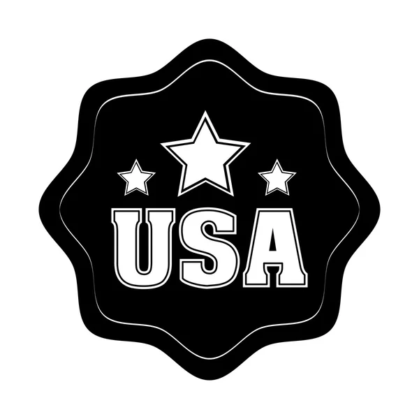 Usa emblematic seal design — Stock Vector
