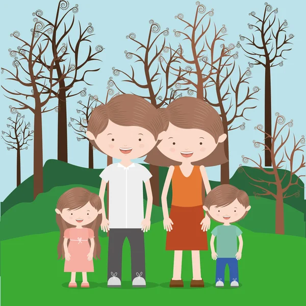 Glückliches Familiendesign — Stockvektor