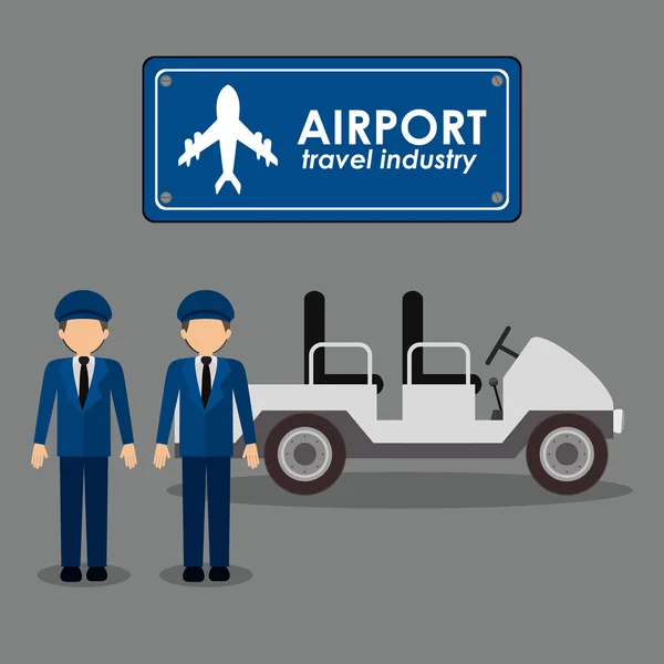 Industria aeroportuaria diseño — Vector de stock