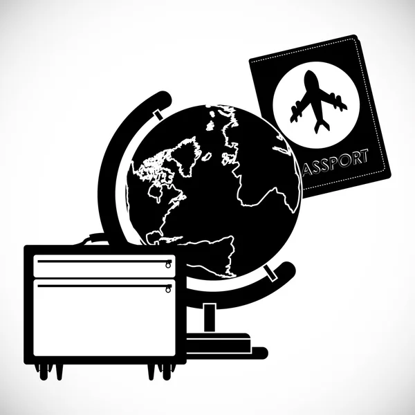 Airport industry design — Stock Vector