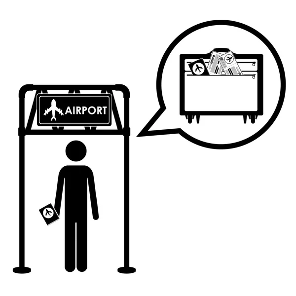 Flygplatsen industri design — Stock vektor