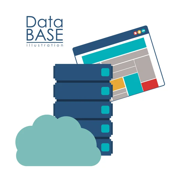 Data base design — Stock Vector