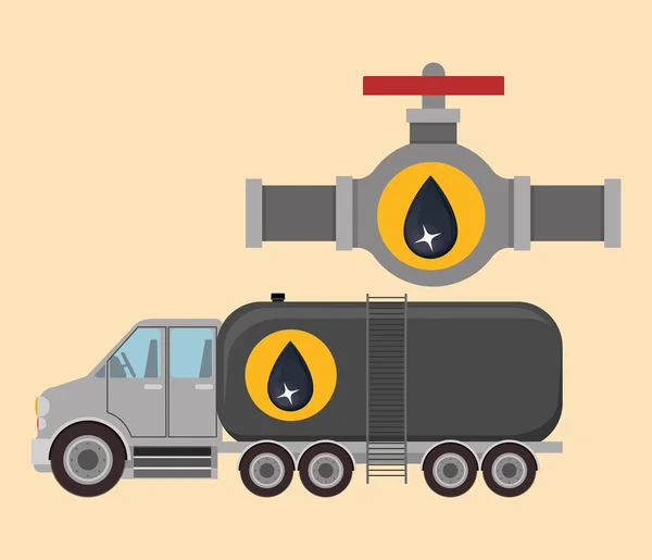 석유 및 석유 산업 디자인 — 스톡 벡터