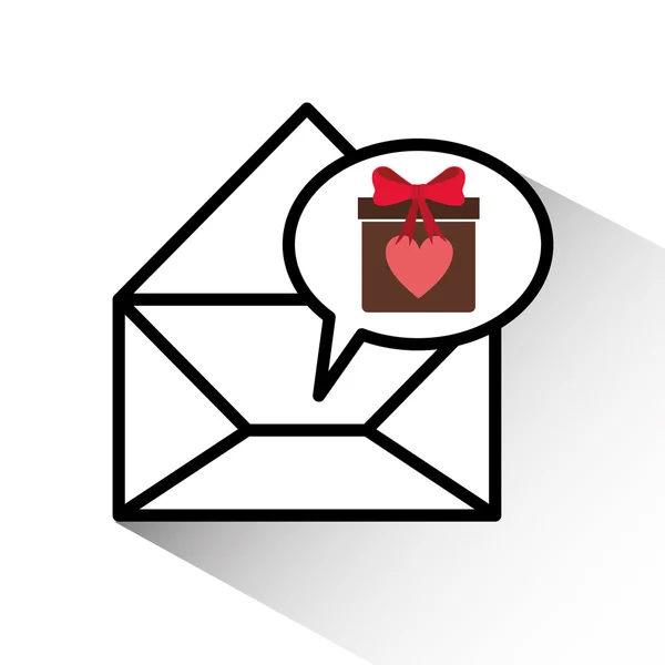 Liefde brief ontwerp — Stockvector