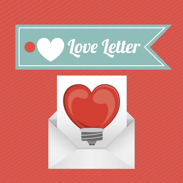 Design milostného dopisu — Stockový vektor