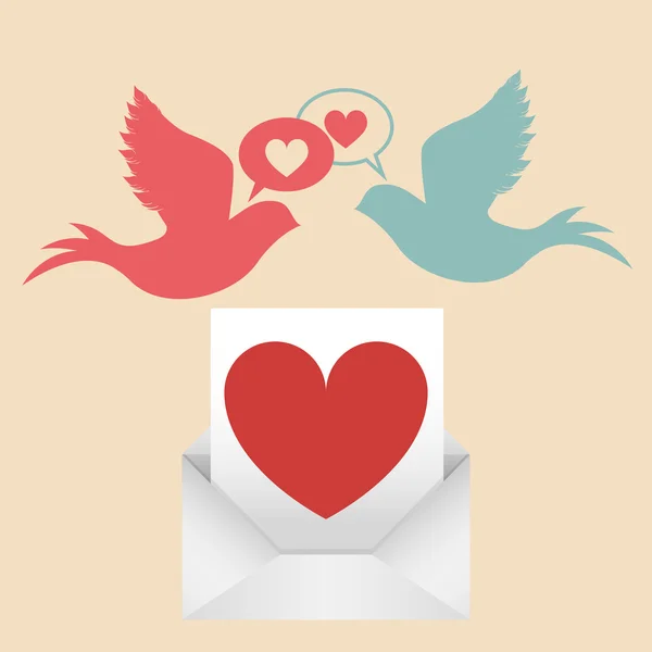 Love letter design — Stock Vector