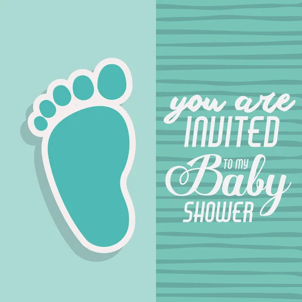 Bebê chuveiro convite design — Vetor de Stock