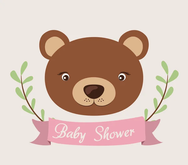 Bebê chuveiro convite design — Vetor de Stock