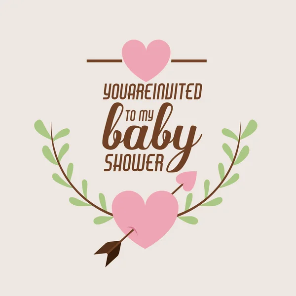 Baby shower uitnodiging ontwerp — Stockvector