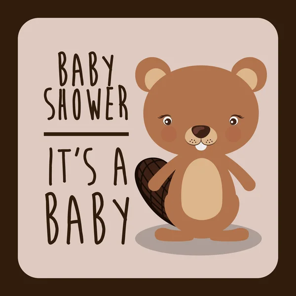 Baby prysznic zaproszenia projektu — Wektor stockowy