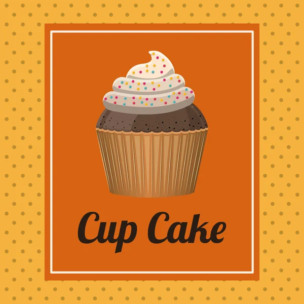 Delicioso diseño de cupcakes — Vector de stock