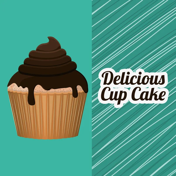 Γευστικό cupcake σχεδίου — Διανυσματικό Αρχείο