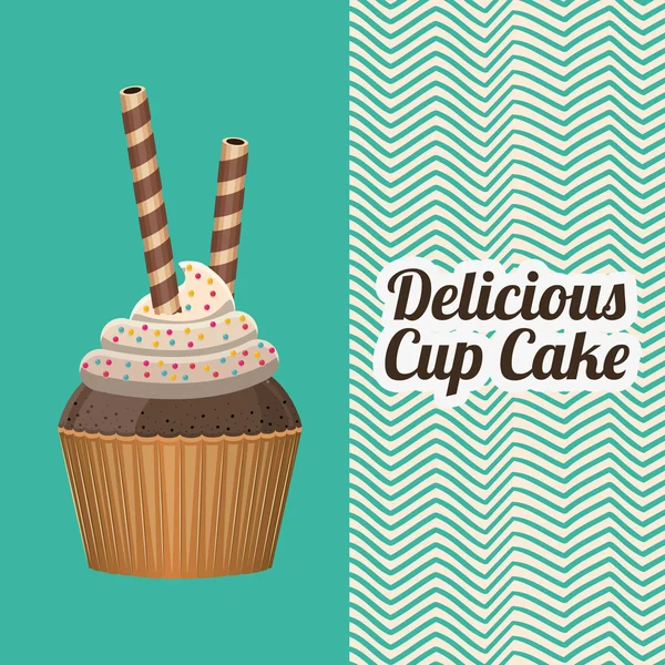 Delicioso diseño de cupcakes — Archivo Imágenes Vectoriales