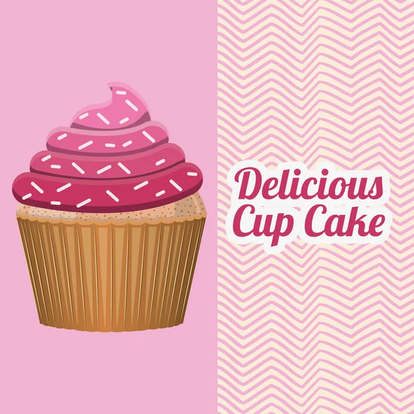 Finom cupcake design — Stock Vector