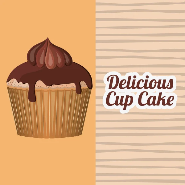 Delizioso design di cupcake — Vettoriale Stock