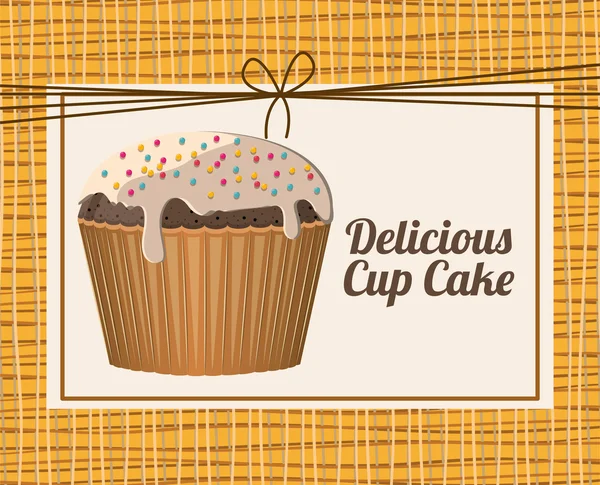 Delizioso design di cupcake — Vettoriale Stock