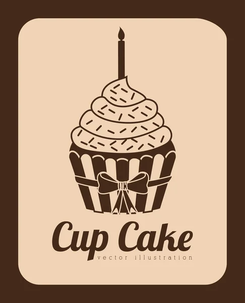 Design delicioso cupcake — Vetor de Stock