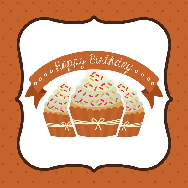 Feliz cumpleaños diseño — Vector de stock