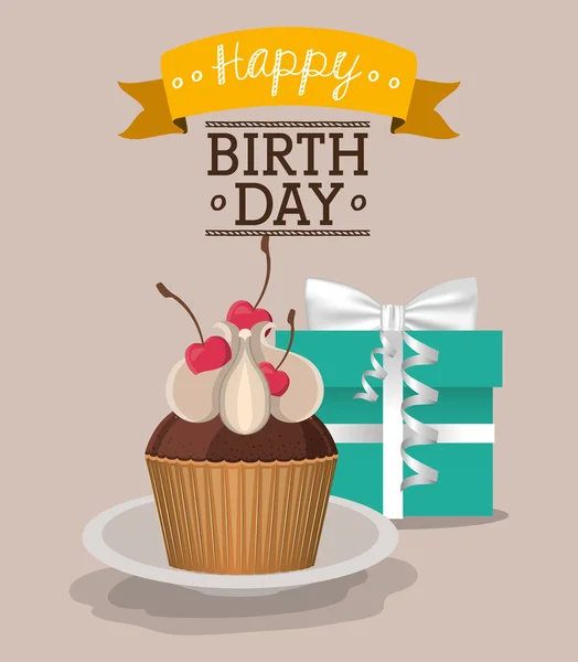 Design feliz aniversário —  Vetores de Stock