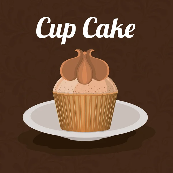 Delicioso diseño de cupcakes — Vector de stock
