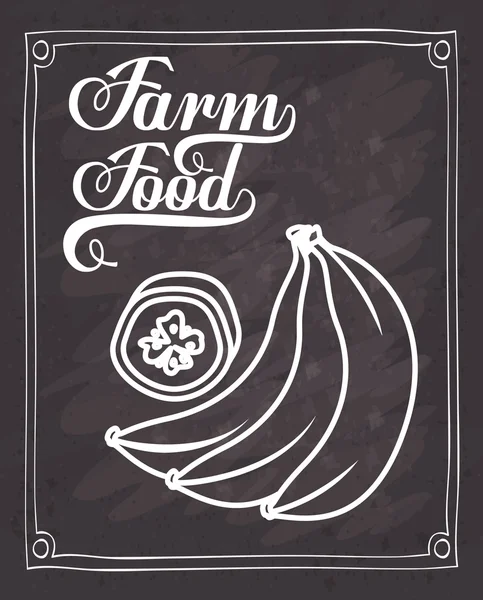 Diseño de alimentos frescos de granja — Vector de stock