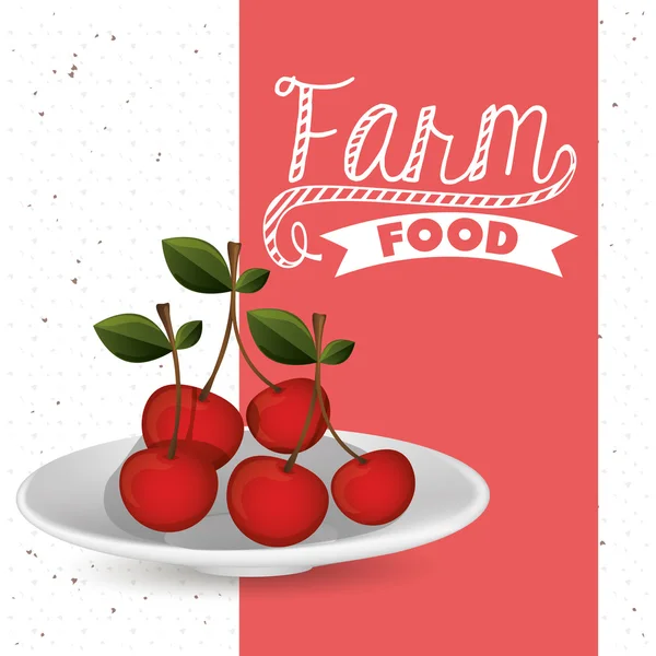 Diseño de alimentos frescos de granja — Archivo Imágenes Vectoriales
