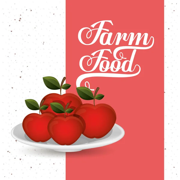 Farm fresh food design — Stock Vector