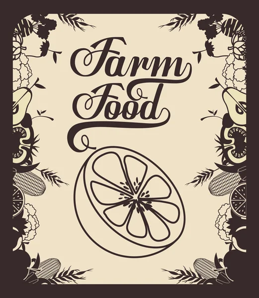 Farm fresh food design — Stock Vector
