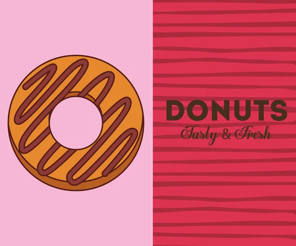 Delicious donuts design — Stock Vector