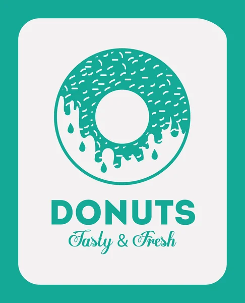 Delicioso diseño de donuts — Vector de stock