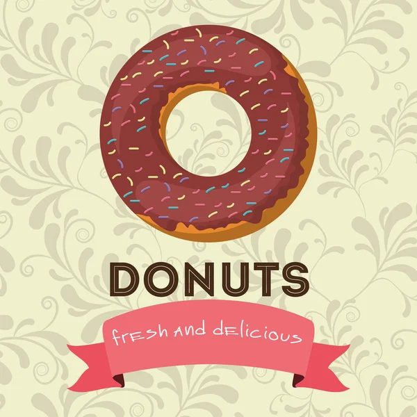 Delicious donuts design — Stock Vector