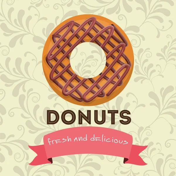 Delicious donuts design — Stock Vector