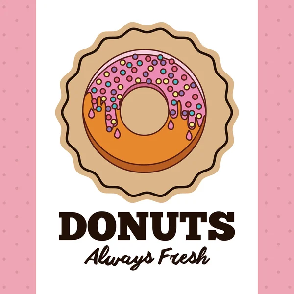Delicious donuts design — Stock Vector
