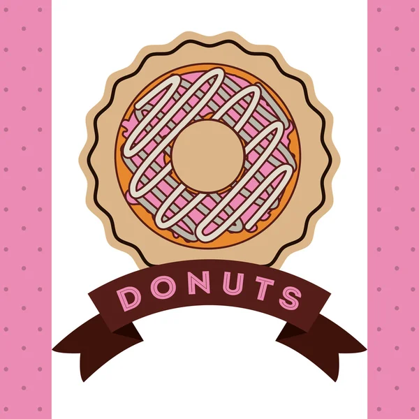 Lezzetli donuts tasarım — Stok Vektör